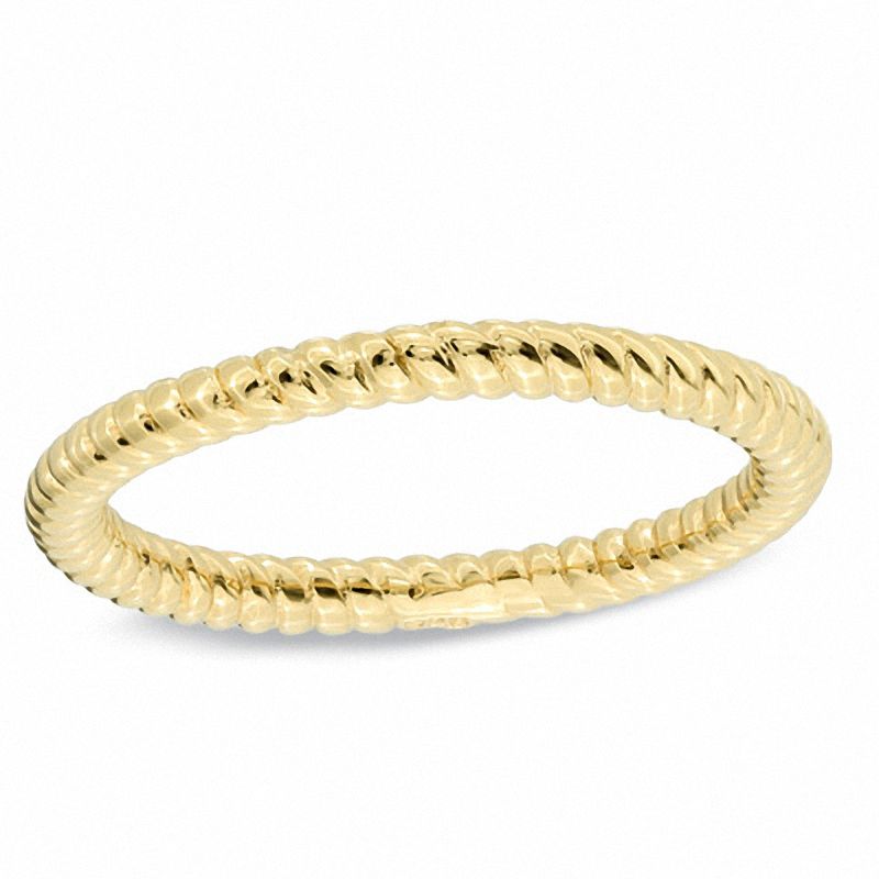 Stackable Rope Ring in 10K Gold