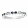 Thumbnail Image 0 of Stackable 1/6 CT. T.W. Enhanced Blue and White Diamond Ring in 10K White Gold