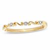 Stackable Diamond Accent Scroll Ring in 10K Gold