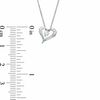 Thumbnail Image 2 of 1/10 CT. Certified Canadian Diamond Solitaire Heart Pendant in 14K White Gold (I/I2) - 17"