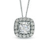 Thumbnail Image 1 of 1/3 CT. T.W. Certified Canadian Diamond Frame Pendant in 14K White Gold (I/I2) - 17"