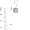 Thumbnail Image 2 of 1/3 CT. T.W. Certified Canadian Diamond Frame Pendant in 14K White Gold (I/I2) - 17"
