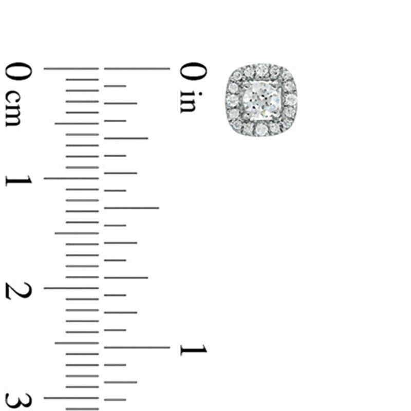 3/8 CT. T.W. Certified Canadian Diamond Frame Stud Earrings in 14K White Gold (I/I2)