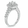 Thumbnail Image 1 of 1-1/2 CT. T.W. Certified Cushion-Cut Diamond Frame Engagement Ring in 14K White Gold (I/I1)