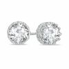 Thumbnail Image 0 of 6.0mm Lab-Created White Sapphire Crown Earrings in Sterling Silver