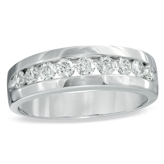 Men's 1 CT. T.W. Diamond Wedding Band in Platinum