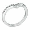 Thumbnail Image 1 of 1/4 CT. T.W. Diamond Chevron Contour Anniversary Band in 10K White Gold