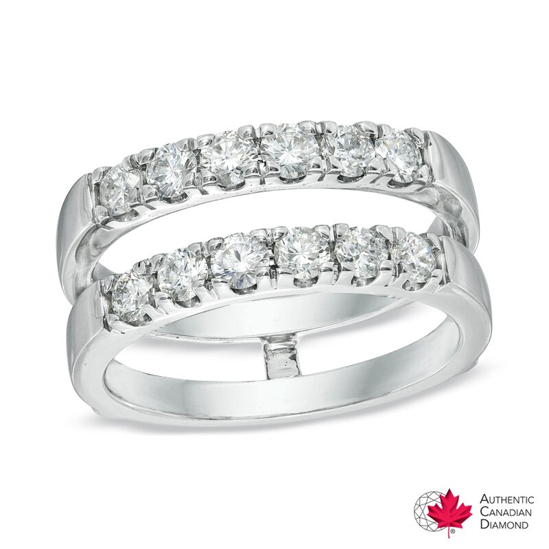 1 CT. T.W. Certified Canadian Diamond Solitaire Enhancer in 14K White Gold (I/I1)