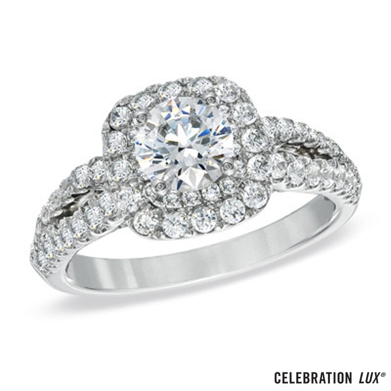 Main Image 1 of Celebration 102® 1-3/4 CT. T.W. Diamond Engagement Ring in 18K White Gold (I/SI2)