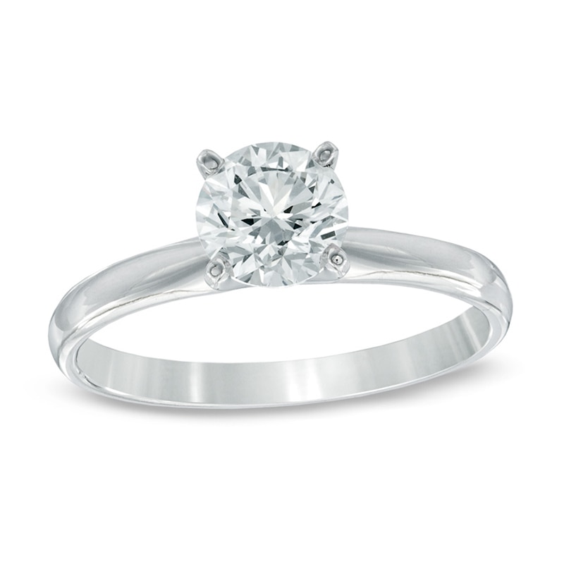 Main Image 1 of 1 CT. Diamond Solitaire Engagement Ring in 14K White Gold (J/I3)