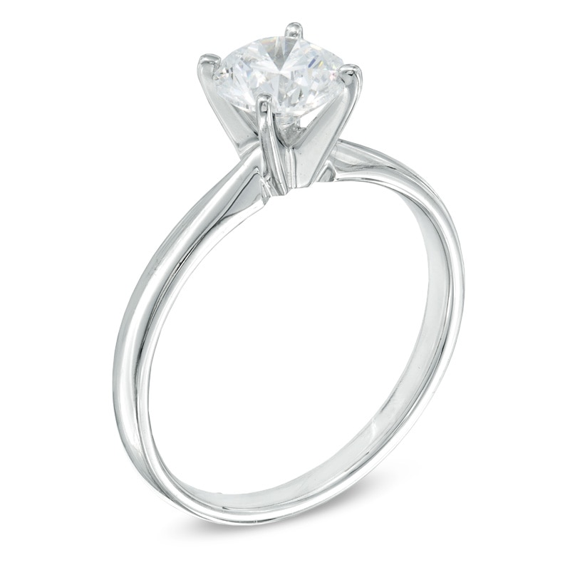 Main Image 2 of 1 CT. Diamond Solitaire Engagement Ring in 14K White Gold (J/I3)