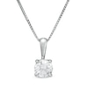Thumbnail Image 1 of 1/2 CT. Certified Diamond Solitaire Pendant in 14K White Gold (J/I2)