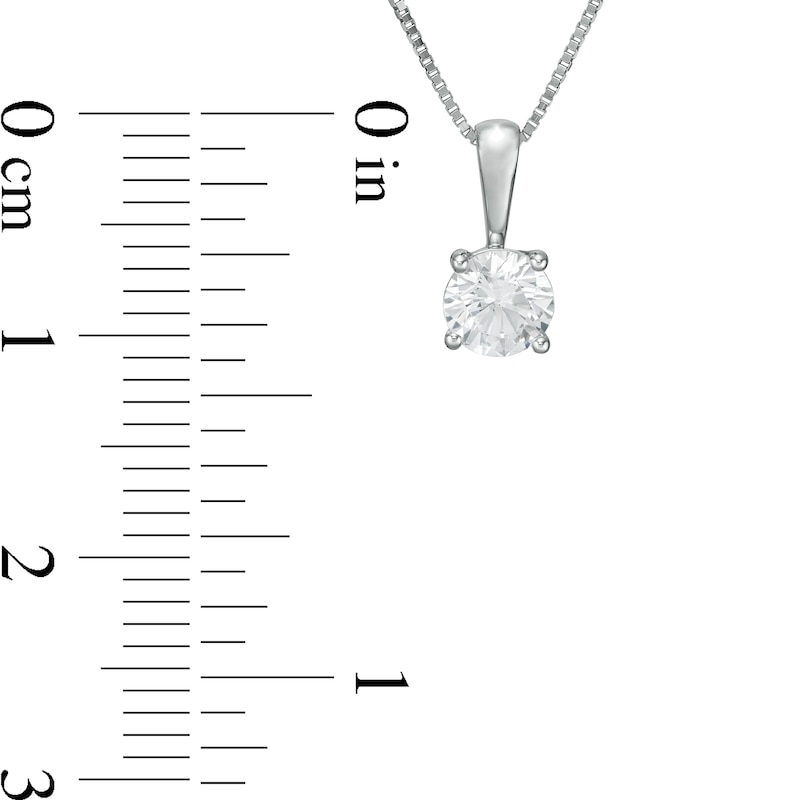 1/2 CT. Certified Diamond Solitaire Pendant in 14K White Gold (J/I2)