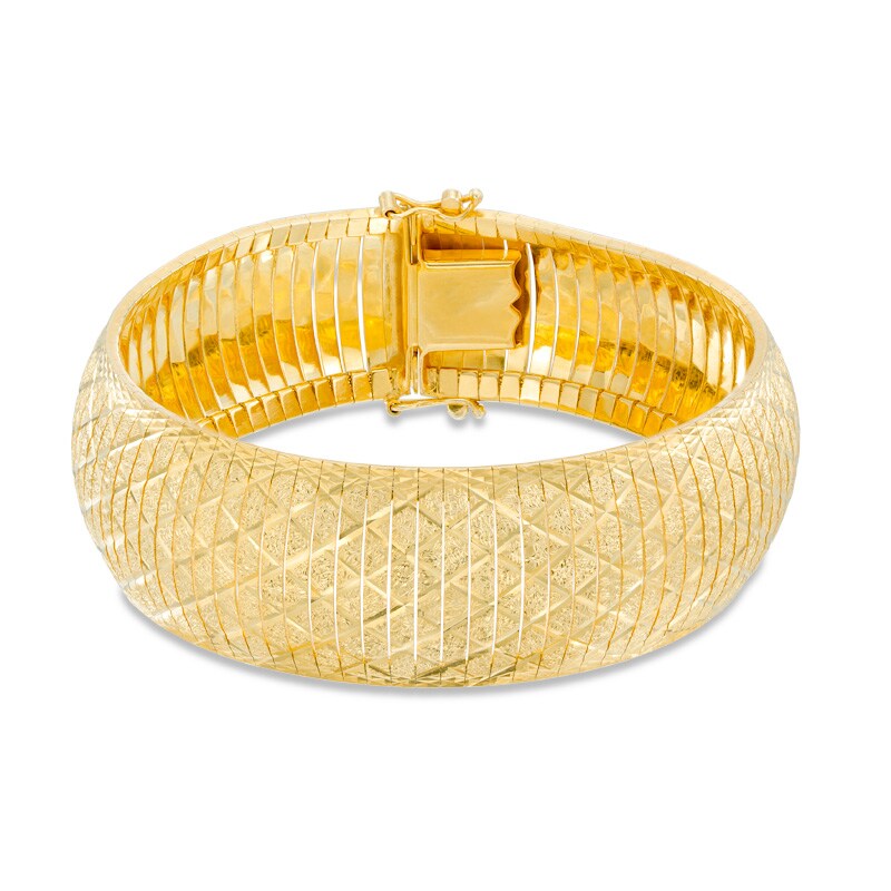 Main Image 1 of Omega Chain Bracelet in Sterling Silver with Yellow-Tone Plate - 7.25"