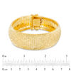 Thumbnail Image 2 of Omega Chain Bracelet in Sterling Silver with Yellow-Tone Plate - 7.25"