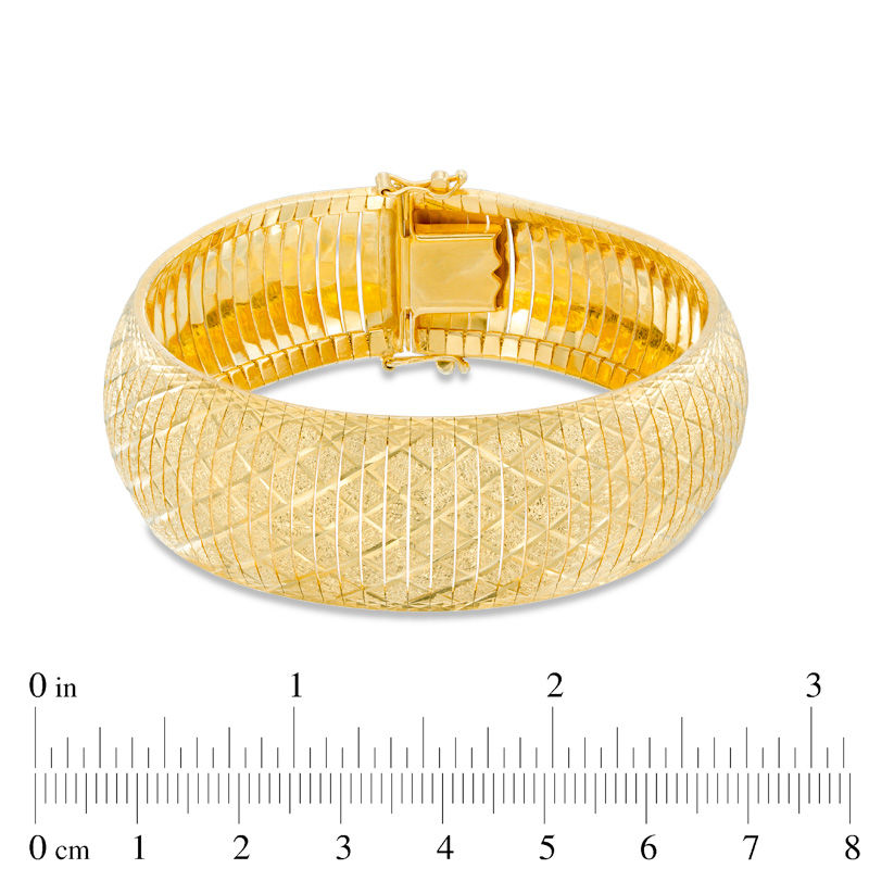 Main Image 2 of Omega Chain Bracelet in Sterling Silver with Yellow-Tone Plate - 7.25"
