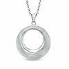 Thumbnail Image 1 of Charles Garnier Beveled Circle Pendant in Sterling Silver