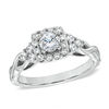 Thumbnail Image 0 of Celebration Ideal 3/4 CT. T.W. Diamond Tri-Sides Engagement Ring in 14K White Gold (I/I1)