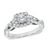 Thumbnail Image 0 of Celebration Ideal 3/4 CT. T.W. Diamond Tri-Sides Engagement Ring in 14K White Gold (I/I1)