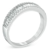 Thumbnail Image 2 of 1/2 CT. T.W. Baguette and Round Diamond Edge Band in 10K White Gold