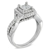 Celebration Ideal 1  CT. T.W. Princess-Cut Diamond Engagement Ring in 14K White Gold (I/I1)