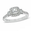 Thumbnail Image 0 of Celebration Ideal 5/8 CT. T.W. Princess-Cut Vintage-Style Diamond Engagement Ring in 14K White Gold (I/I1)