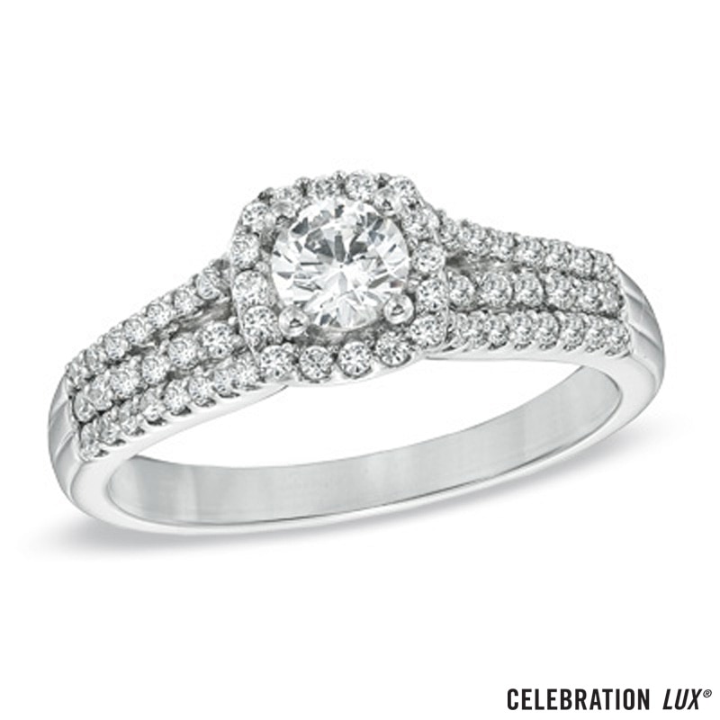 Celebration 102® 3/4 CT. T.W. Diamond Engagement Ring in 18K White Gold (I/SI2)