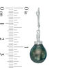 Thumbnail Image 2 of 11.0-12.0mm Tahitian Cultured Pearl and Diamond Accent Drop Earrings in 14K White Gold