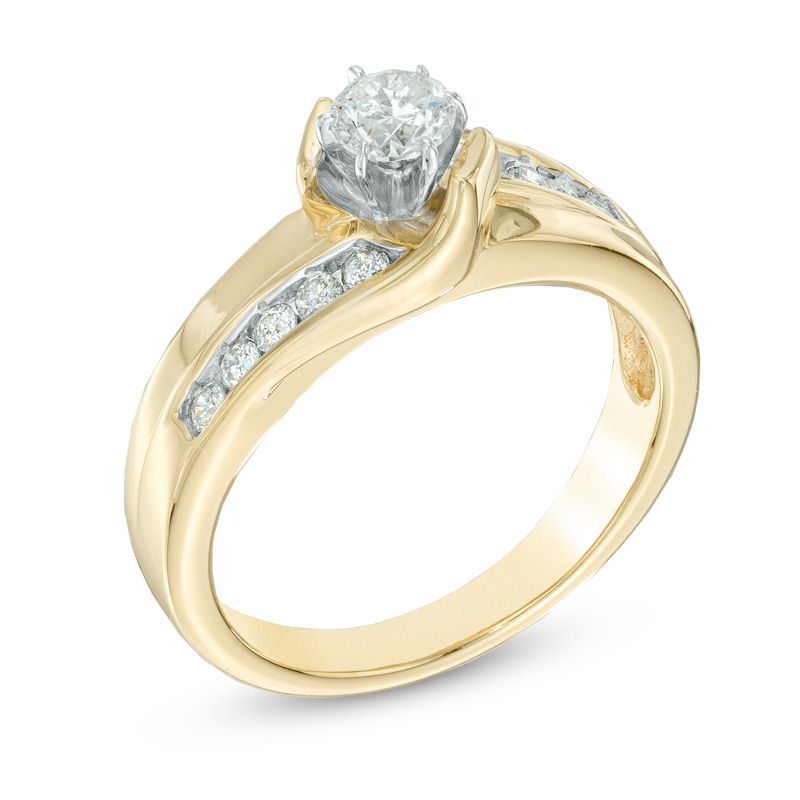Main Image 2 of 1/2 CT. T.W. Diamond Engagement Ring in 10K Gold