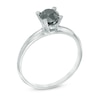 Thumbnail Image 1 of 3/4 CT. Black Diamond Solitaire Engagement Ring in 14K White Gold