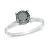 Thumbnail Image 0 of 1 CT. Black Diamond Solitaire Engagement Ring in 14K White Gold