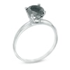 1 CT. Black Diamond Solitaire Engagement Ring in 14K White Gold