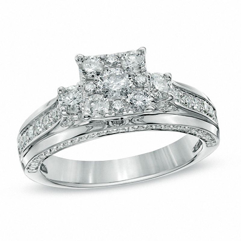 1-1/3 CT. T.W. Diamond Ring in 14K White Gold