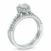 Thumbnail Image 1 of 3/4 CT. T.W. Heart-Shaped Diamond Frame Bridal Set in 14K White Gold