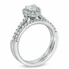 Thumbnail Image 2 of 3/4 CT. T.W. Heart-Shaped Diamond Frame Bridal Set in 14K White Gold