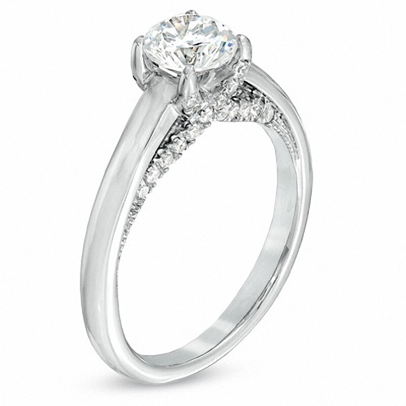 Main Image 2 of Celebration 102® 7/8 CT. T.W. Diamond Engagement Ring in 18K White Gold (I/SI2)