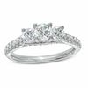 Thumbnail Image 0 of Celebration Ideal 1-1/5 CT. T.W. Diamond Three Stone Engagement Ring in 14K White Gold (J/I1)