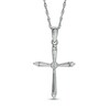Thumbnail Image 1 of 1/10 CT. T.W. Diamond Cross Pendant in Sterling Silver