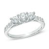 Thumbnail Image 1 of 1 CT. T.W. Diamond Three Stone Engagement Ring in 10K White Gold