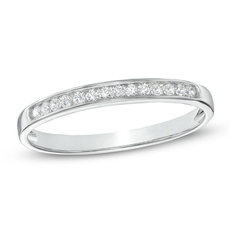 Main Image 1 of 1/10 CT. T.W. Diamond Anniversary Band in 10K White Gold