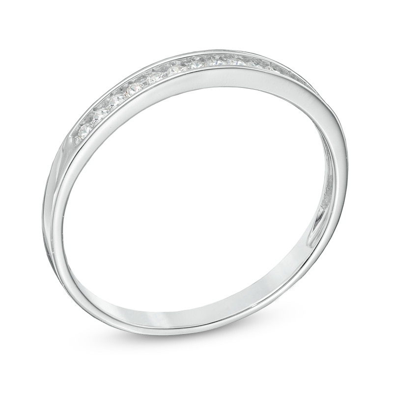 Main Image 2 of 1/10 CT. T.W. Diamond Anniversary Band in 10K White Gold