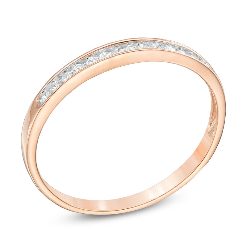 Main Image 2 of 1/10 CT. T.W. Diamond Anniversary Band in 10K Rose Gold