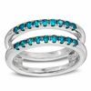Thumbnail Image 1 of 1/2 CT. T.W. Enhanced Blue Diamond Solitaire Enhancer in 14K White Gold
