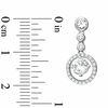 Thumbnail Image 2 of Lab-Created White Sapphire Drop Earrings in Sterling Silver
