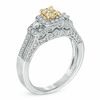 Thumbnail Image 1 of 1 CT. T.W. Certified Yellow and White Diamond Past Present Future® Ring in 14K White Gold (P/SI2)
