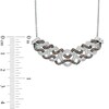 Thumbnail Image 2 of 3/8 CT. T.W. Enhanced Cognac and White Diamond Braid Necklace in Sterling Silver