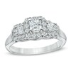 Thumbnail Image 1 of Vera Wang Love Collection 3/4 CT. T.W. Princess-Cut Diamond Three Stone Engagement Ring in 14K White Gold