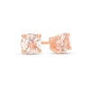 Thumbnail Image 1 of 5.0mm Morganite Solitaire Stud Earrings in 14K Rose Gold