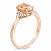 Thumbnail Image 1 of Oval Morganite and Diamond Accent Ring in 14K Rose Gold