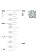 Thumbnail Image 2 of 1/2 CT. T.W. Diamond Frame Square Basket Stud Earrings in 14K White Gold